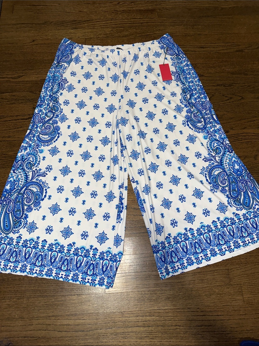 NWT Women’s Plus Size Stretch Capri Lounge Dress Wide Leg Trouser Pants